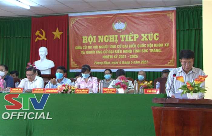 Ứng cử viên đại biểu Quốc hội và HĐND tỉnh tiếp xúc cử tri xã Phong Nẫm, huyện Kế Sách